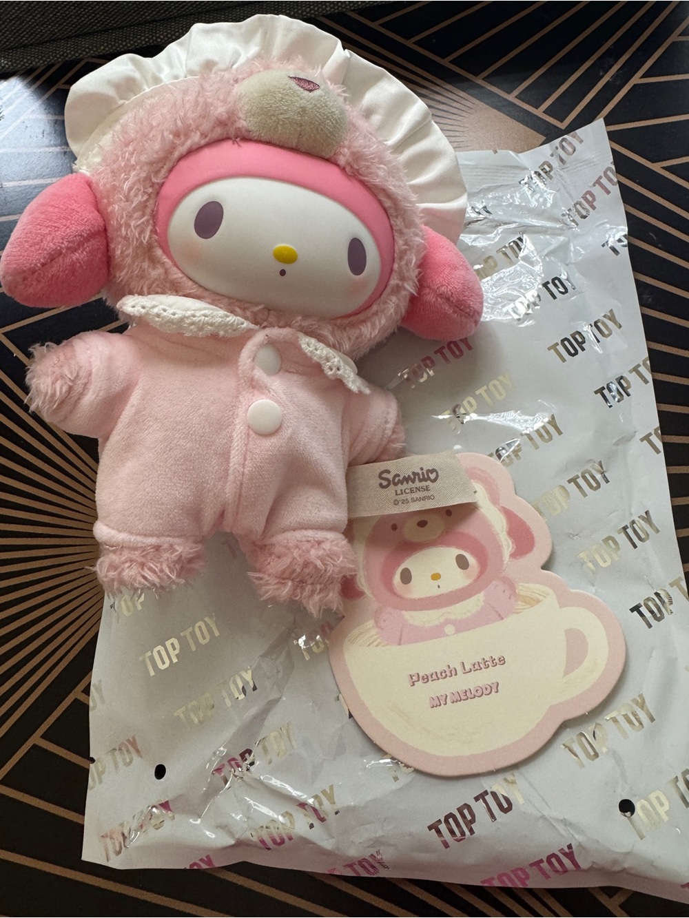 Sanrio x Top Toy Latte Baby - My Melody Plush Keychain